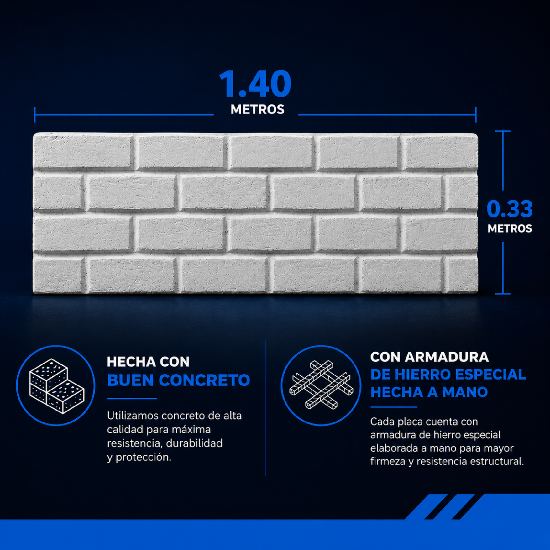 placa para muro prefabricado 140x0.33
