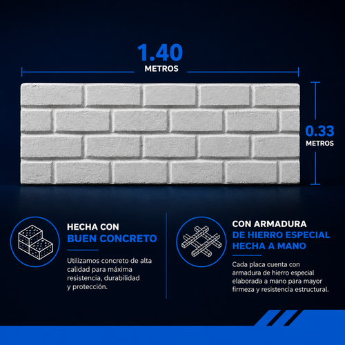placa para muro prefabricado 140x0.33
